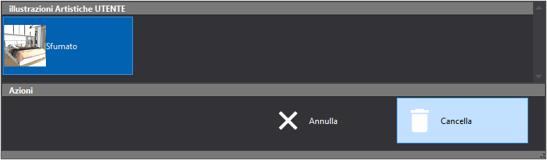 Cancella illustrazione artistica