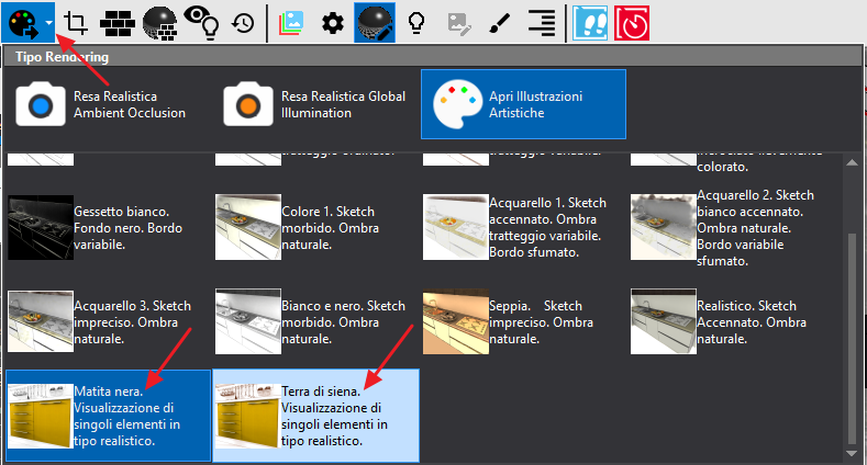 Illustrazioni artistiche mixate