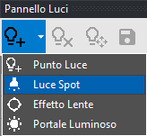 Posizionamento pannello luci