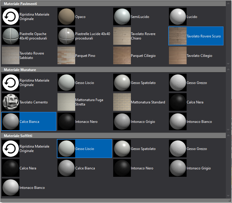 Scelta materiali per ambiente Scelta materiali per ambiente